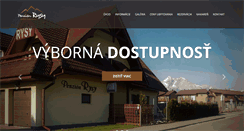 Desktop Screenshot of penzionrysy.sk
